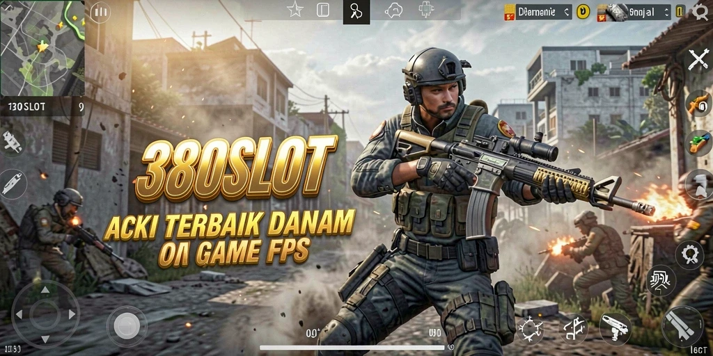 Screenshot gameplay <strong>380SLOT</strong> yang menunjukkan aksi tembak-menembak yang mendebarkan.