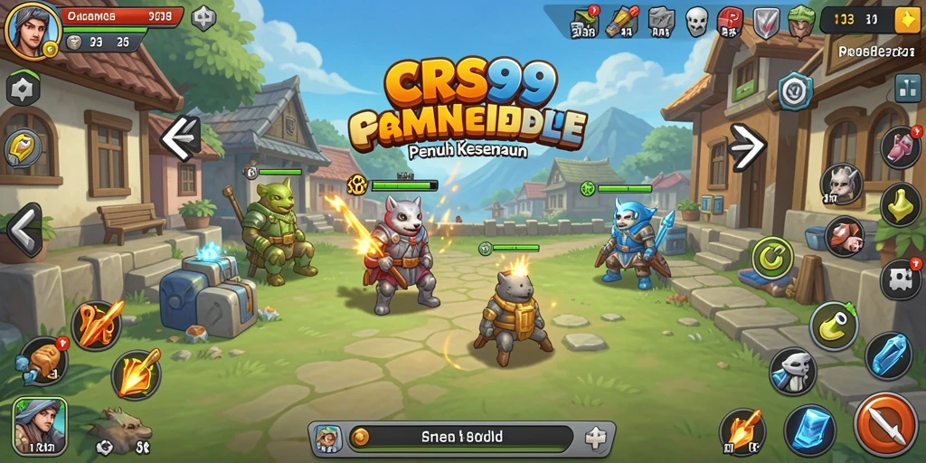 Screenshot gameplay CRS99 yang menunjukkan karakter dalam aksi Idle.