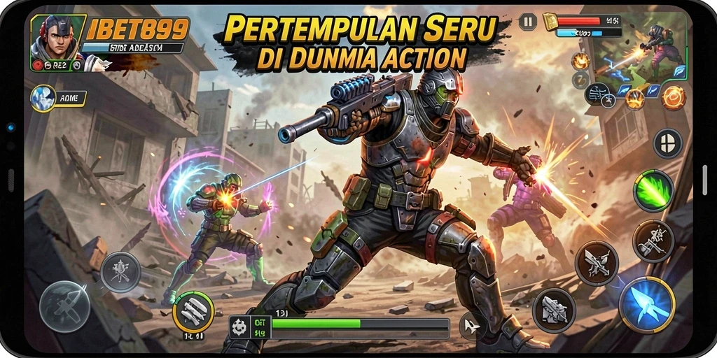 Screenshot utama IBET899 menampilkan momen intens pertempuran yang dramatis.