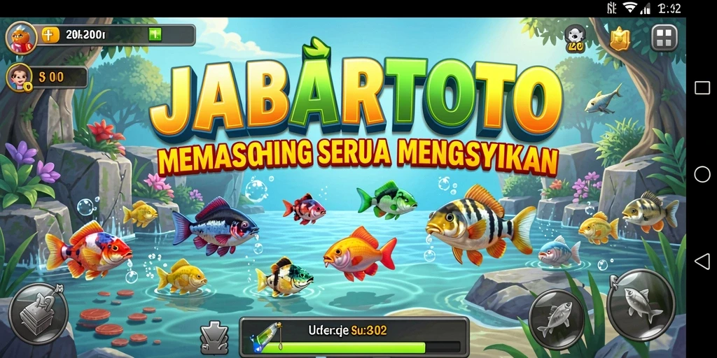 Screenshot menunjukkan pengalaman memancing yang mendebarkan di JABARTOTO.