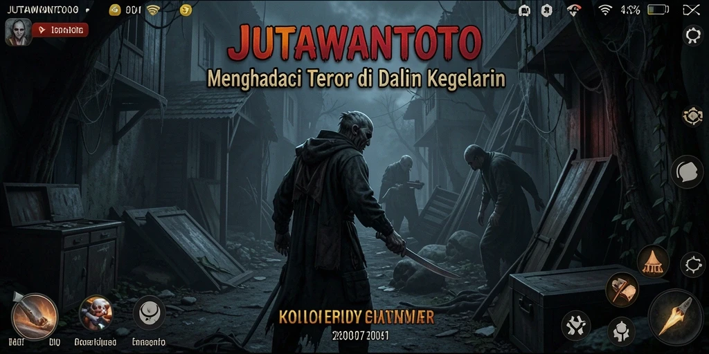 Tampilan gameplay yang menegangkan dari JUTAWANTOTO saat menghadapi kegelapan.
