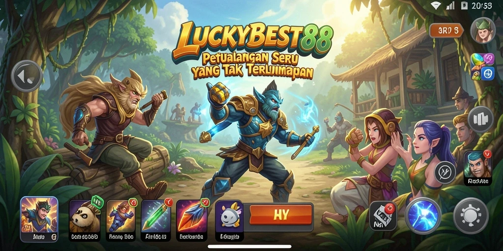 Tampilan gameplay menarik dari LUCKYBEST88 dengan petualangan seru.