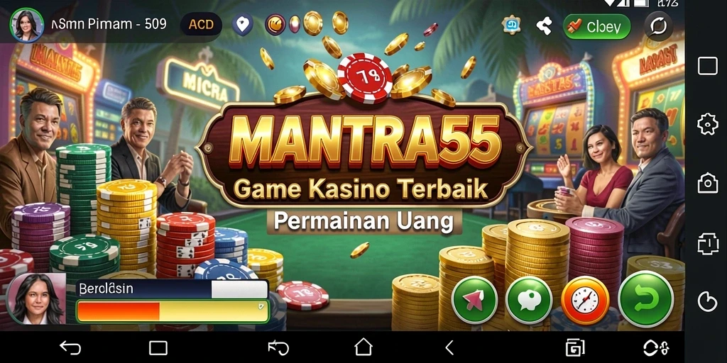 Tampilan menarik dari gameplay Kasino dalam MANTRA55.
