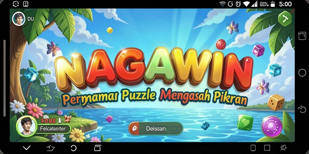 Screenshot NAGAWIN menampilkan momen seru gameplay Puzzle.