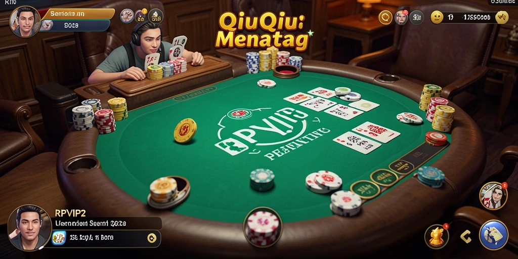 Tangkapan layar utama menunjukkan gameplay QiuQiu yang seru dan interaktif.