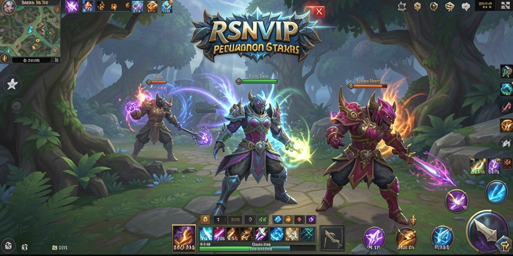 Tampilan gameplay RSNVIP dengan aksi pertempuran yang mendebarkan.