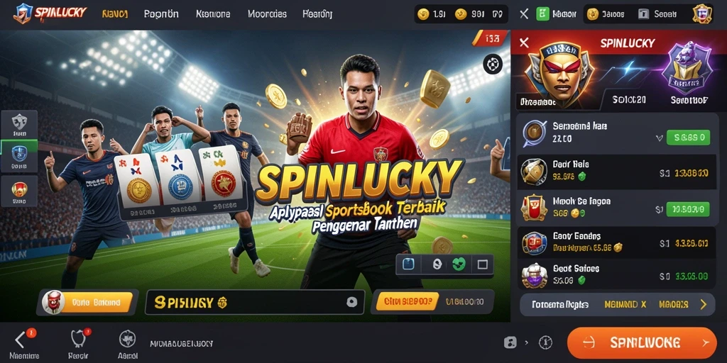 Tampilan gameplay menarik dari aplikasi Sportsbook SPINLUCKY.