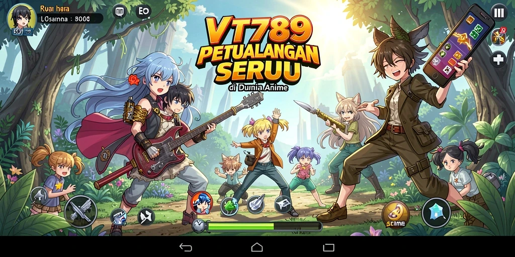 Gameplay seru dengan karakter anime yang menarik.