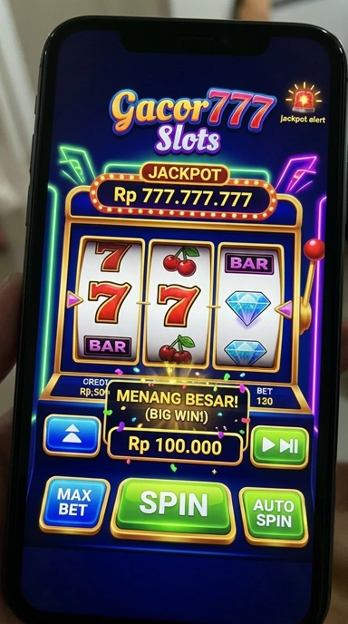 Screenshot tampilan utama aplikasi gacor777.